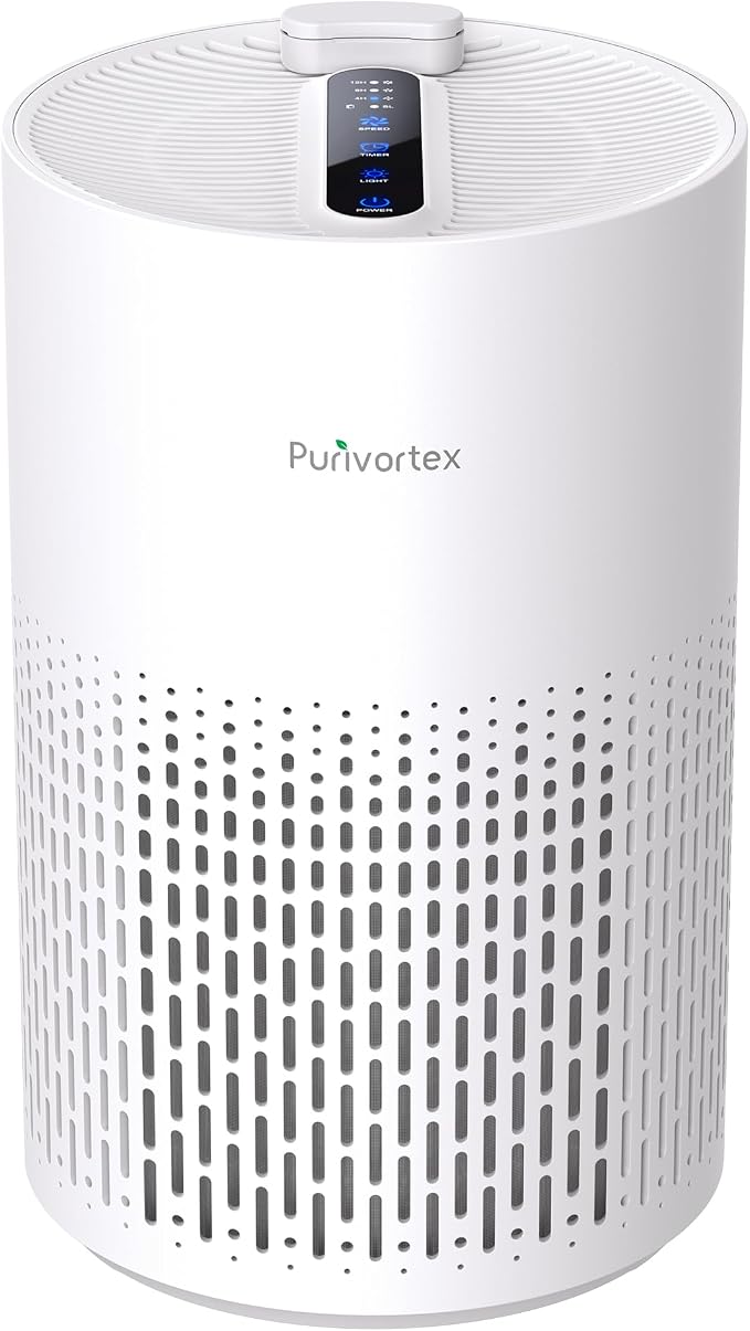 Purivortex Air Purifiers for Home, Quiet HEPA Air Filter for Pollen, Pet Dander by Purivortex