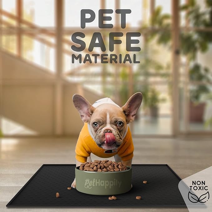 Dog Food Mat - 28x18 Raised Edges Dogs Mat - Image 3