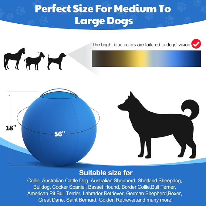 Happypaw 18'' Herding Ball for Dogs – Enhanced Chew Resistance & Heavy-Duty - Image 4