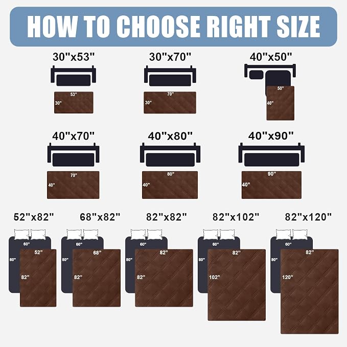 Smiry Waterproof Dog Bed Cover Blanket 68x82, Soft Reversible Pet Blanket - Image 6