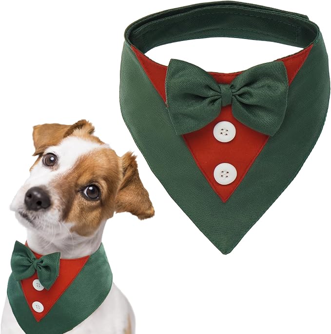 FUAMEY Dog Tuxedo Christmas for Medium Dogs, Dog Formal Suit Dogs Attire Pet by FUAMEY