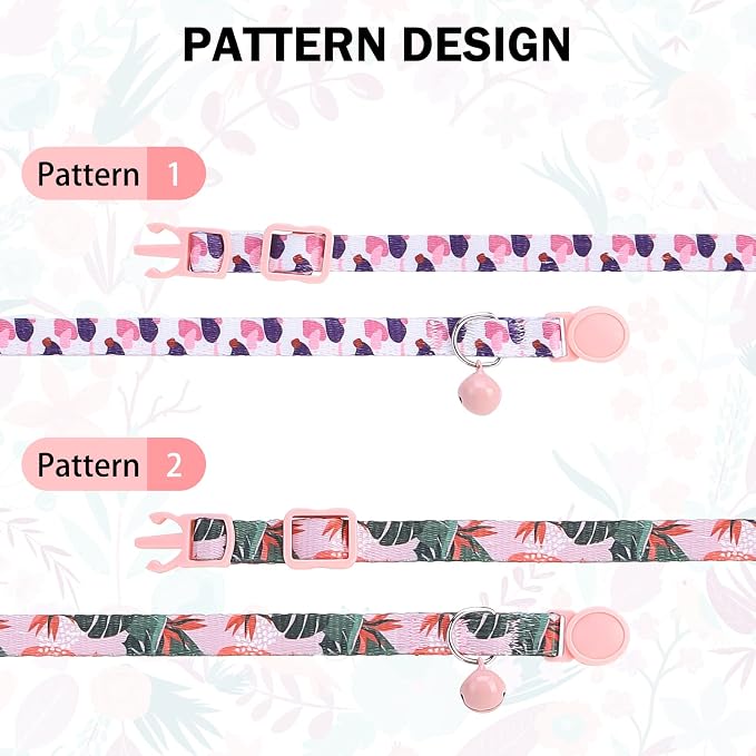 Breakaway Cat Collars for Girl Boy Cats, Spring Summer All Weather Cat Collar - Image 4
