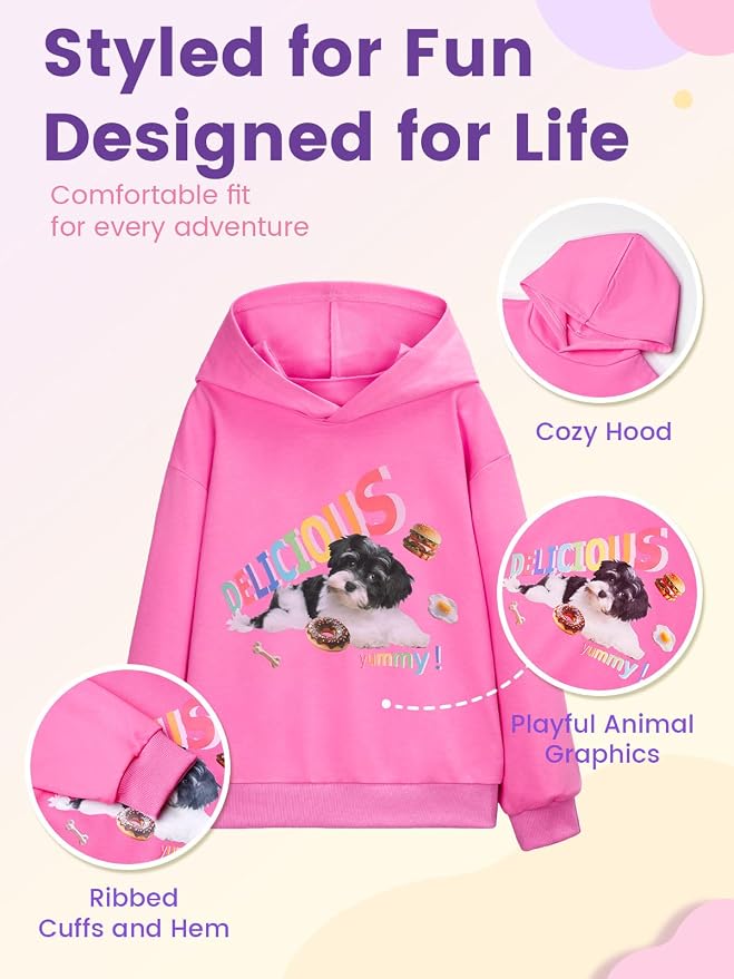 WELAKEN Sweatshirts for Girls Toddler & Kids II Little Girl's Pullover Tops - Image 4