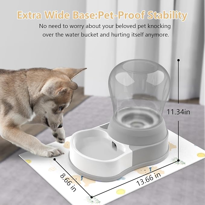1 Gallon Automatic Dog Water Dispenser, Premium Large Capacity Gravity Pet - Image 3