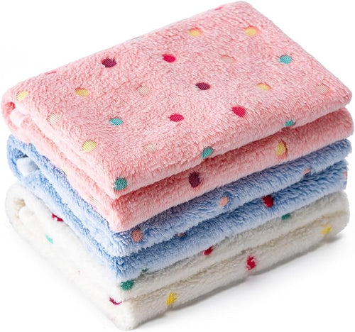 1 Pack 3 Blankets Super Soft Fluffy Premium Fleece Pet Blanket Flannel Paw by CADONO