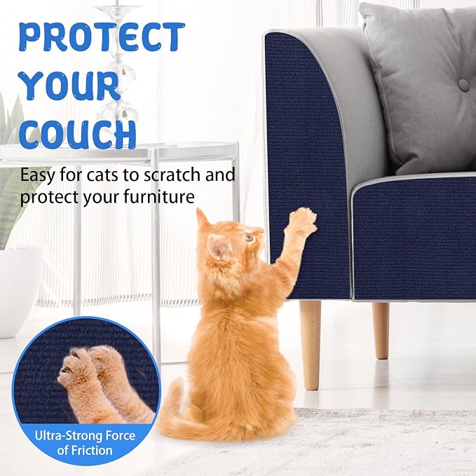 Climbing Cat Scratcher Mat Trimmable Cat Scratching Post Carpet 157.4’’x15.8’’ - Image 4