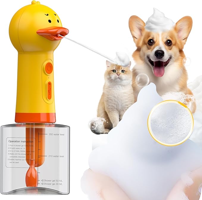 Electric Dog Shampoo Dispenser & Foam Sprayer – Automatic Dog Soap Dispenser by NRYDEPET