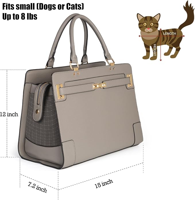 Stylish Pet Carrier Purse Leather Bag - Image 2
