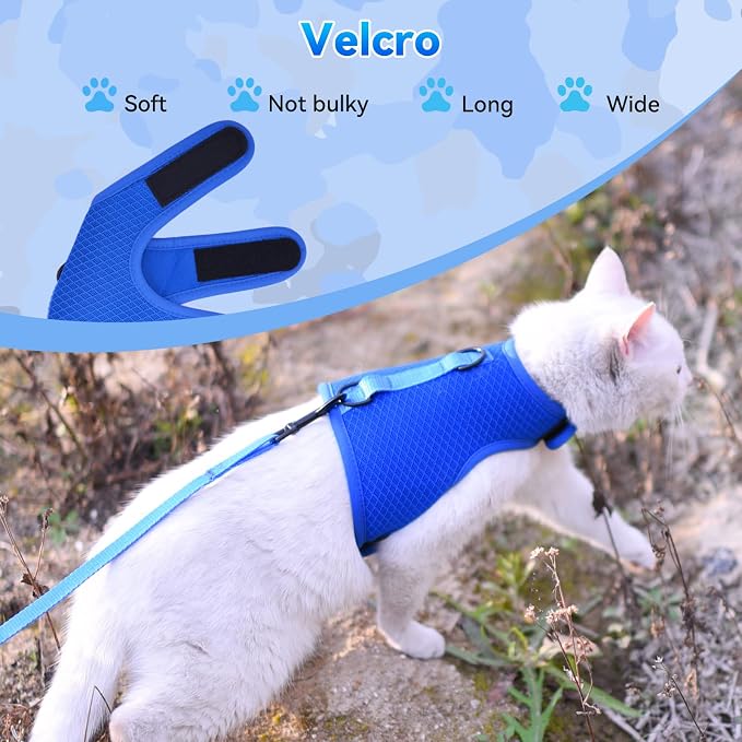 Kitty Harness and Leash for Walking Escape Proof Breathable Mesh Fabric - Image 4