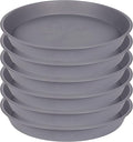6 Pack of 10 inch Plant Saucer Gray, Heavy Duty Plastic Plant Saucer 10 inch by Bleuhome