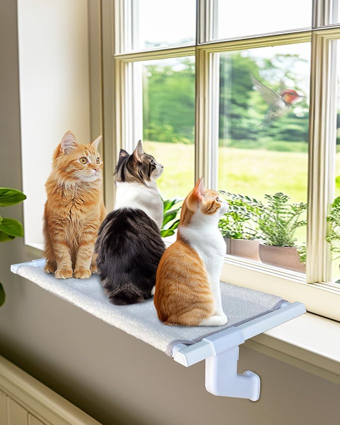 Heavy-Duty Window Sill Perch – All-Metal Frame Supports up to 120 lbs – Durable by NRYDEPET