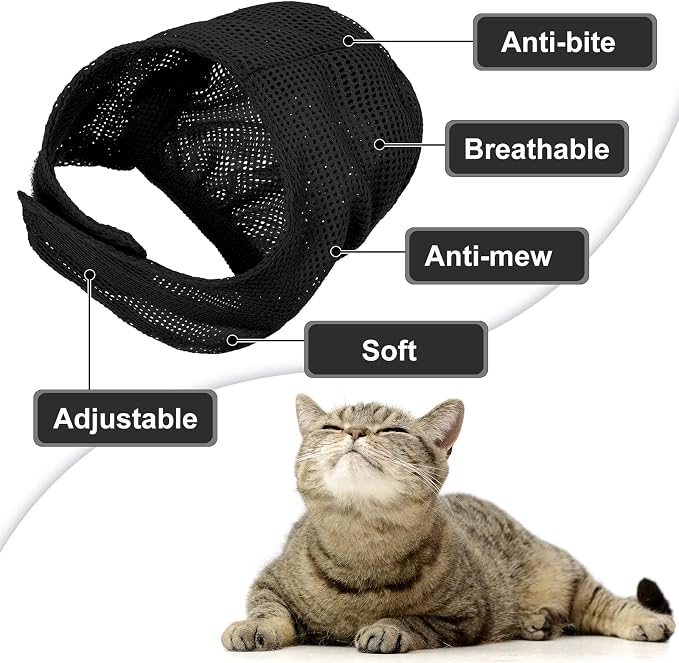 Patelai 5 Pcs Cat Bathing Bag Set Cat Grooming Bag Adjustable Pet Shower Net - Image 3