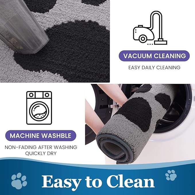 Buganda Dog Door Mat for Muddy Paws, Absorbent Dirt Trapper Washable Indoor - Image 7