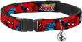 Cat Collar Breakaway Amazing Spider Man 8 to 12 Inches 0.5 Inch Wide by Buckle-Down