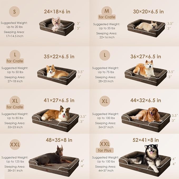 EHEYCIGA Orthopedic XL Dog Beds, Waterproof Memory Foam Dog Bed - Image 2
