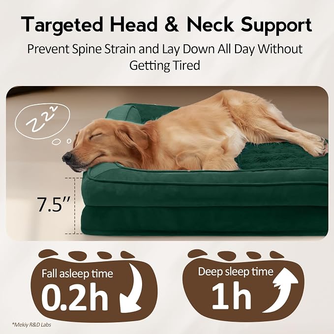 Large Orthopedic Dog Bed with Sides XXL Dog Beds with Removable Washable Cover - Image 3