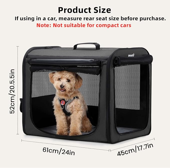 Dog Car Carrier Light Weight, 24×17.7×20.5in Dog Carrier - Image 9