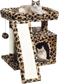 Small Leopard Print Cat Tree for Indoor Cats | Short Tower by SIYIPURR