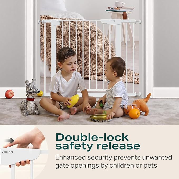 Cumbor 29.7-40.6" Baby Gate for Stairs, Mom's Choice Awards Winner-Dog Gate for - Image 4