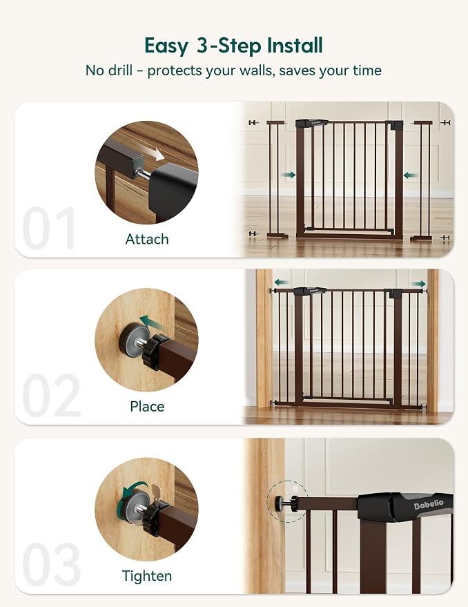 Babelio 29-55" Extra Wide Baby Gate - Image 4