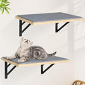 Burlywood Cat Furniture Indoor Set of 2: Wood Shelves by GADKE