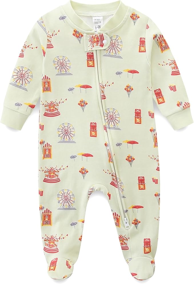 Unisex Baby Boy and Girl Zipper Onesie Toddler Footie One-Piece Infant Romper by BabymineStartFromTheHeart
