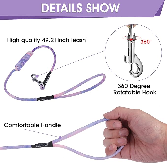 TIESOME Cat Harness and Leash Set, Adjustable Gradient Kitten Harness Escape - Image 3