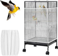 White Bird Cage Seed Catcher Adjustable Soft Birdcage Cover Reusable Nylon Mesh by Unknown