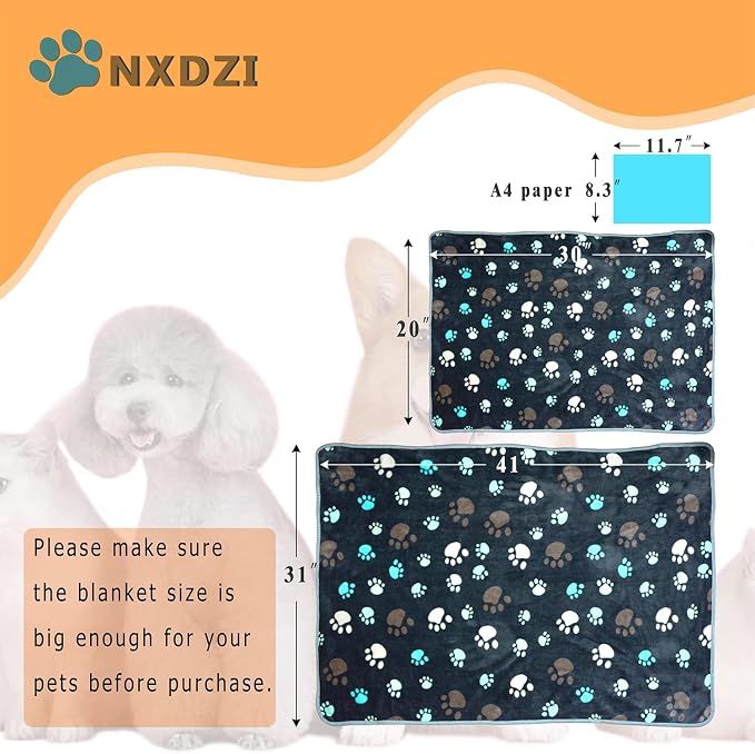 Dog Blankets for Large Dogs, 3 Pack Blanket Washable 41" x 31", Fuzzy Soft Pet - Image 5
