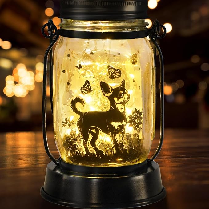 Chihuahua Gifts for Women/Men Chihuahua Solar Lanterns Dog Mom Birthday Dog by kyoryuger