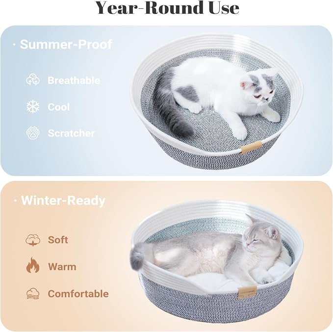 CHEERHOME PETS Cat Bed Basket - Image 2