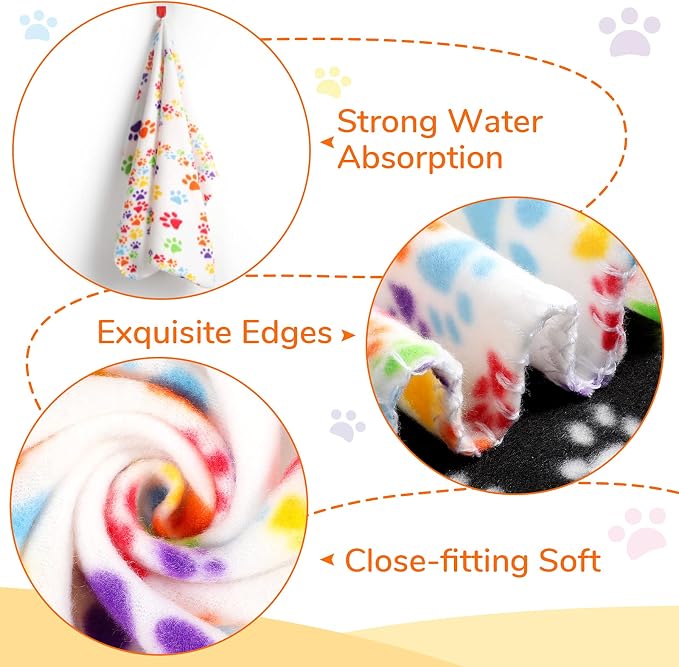 Tatuo 12 Pieces Puppy Blanket for Litter Dog Bulk Summer Throw Blanket Puppy - Image 3