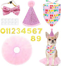 PET SHOW 4Pcs Pink Dog Birthday Hat by PETSHOW