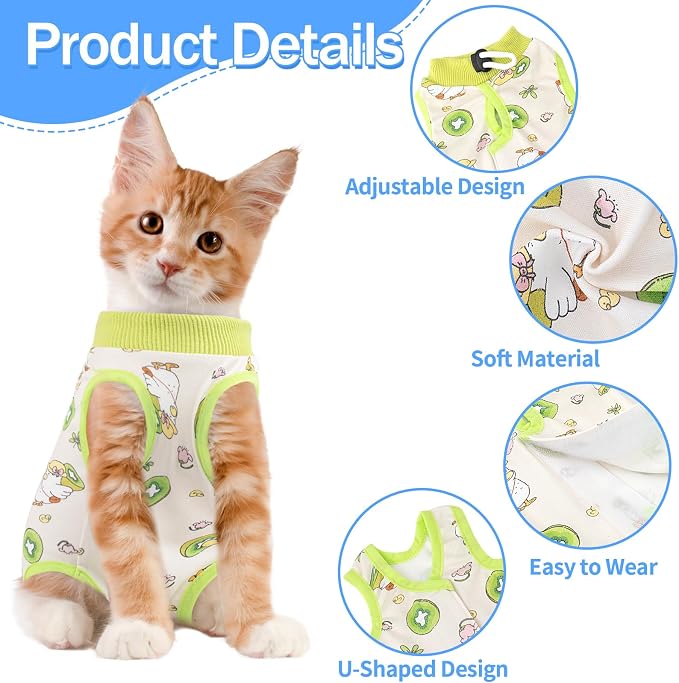 Cat Recovery Suit Female, Breathable Cat Onesie After Surgery Female - Image 2
