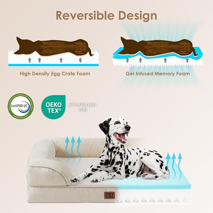 EHEYCIGA Orthopedic Dog Beds for Large Dogs, Waterproof Memory Foam Large Dog - Image 4