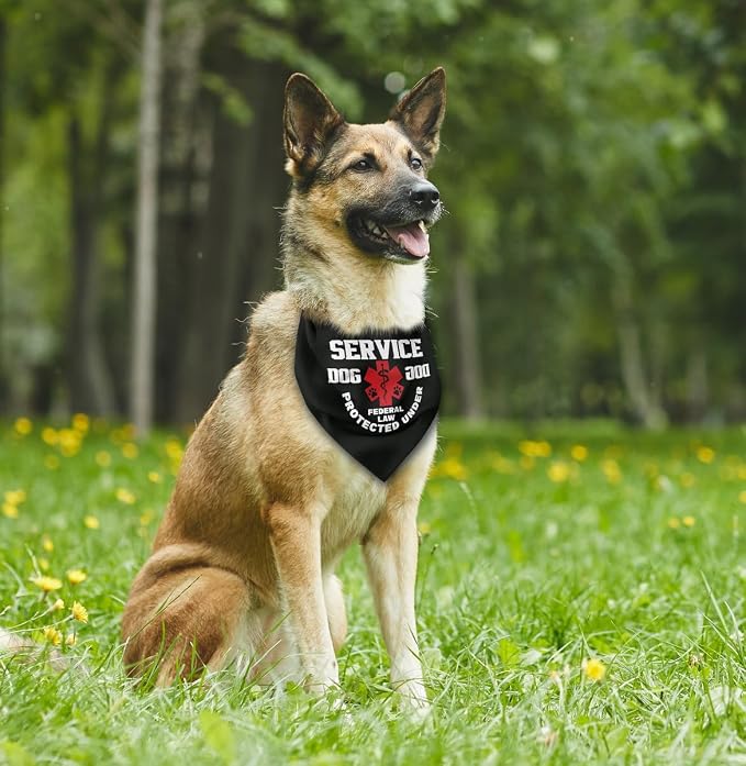 Dog Bandana, Service Dog Bandana, Dogs Scarf Classical Printing, Dogs Scarf - Image 4