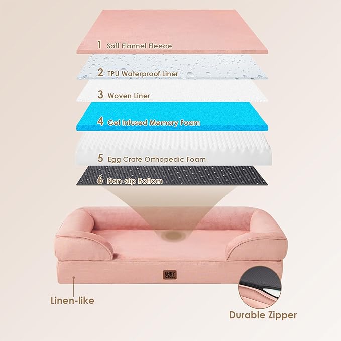 EHEYCIGA Orthopedic Dog Beds for Extra Large Dogs, Waterproof Memory Foam XXL - Image 5