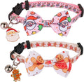 ADOGGYGO Pink Christmas Cat Collar by ADOGGYGO