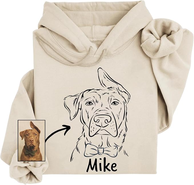 Custom Dog Face Sweatshirt Hoodie T-Shirt, Custom Pet Name, Personalized Pet by Lullbabymall