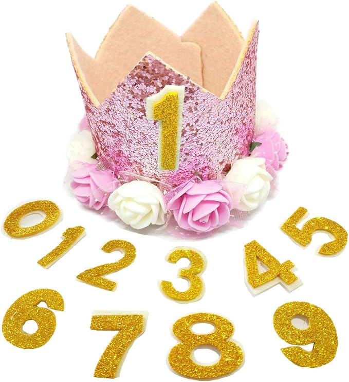 PET SHOW Pink Crown Dog Birthday Party Hat by PETSHOW