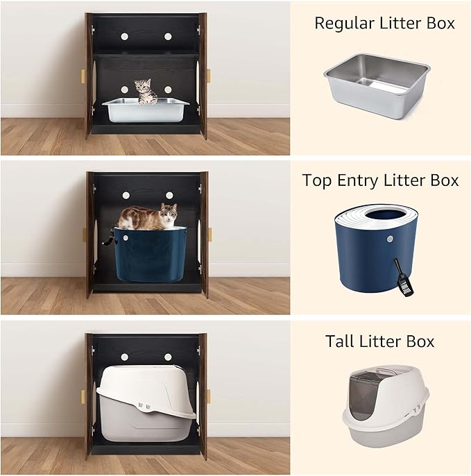 unipaws Tall Cat Litter Box Enclosure - Image 4