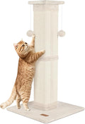 Cat Scratching Post 33 inch for Indoor Cats, High Cat Scratch Post Beige by Unknown