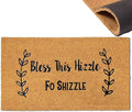 Door mat Outside Entrance, Bless This Hizzle Fo Shizzle Coir Front Door Mat by Assaoy