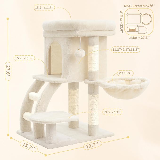 Heybly Cat Tree Tower, Cat condo - Image 6