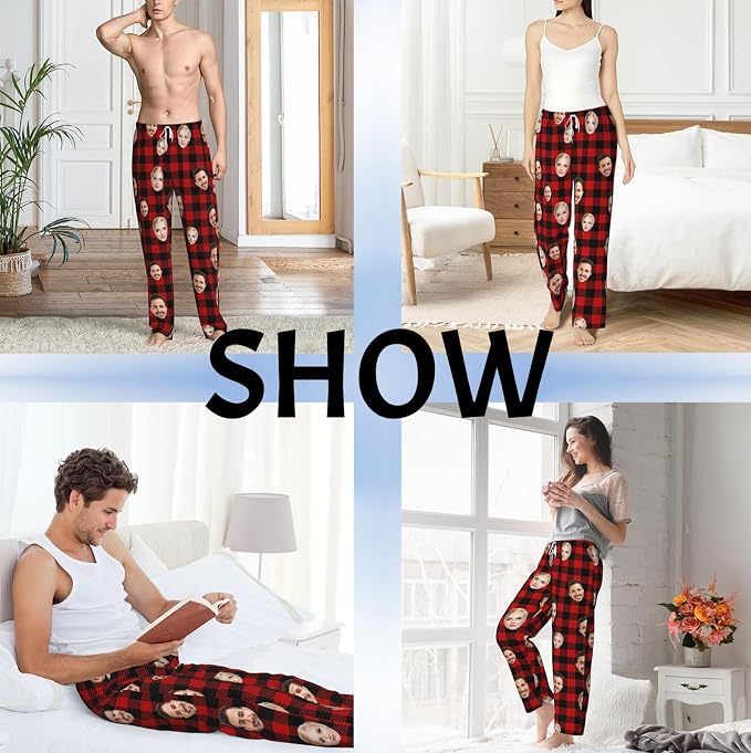 Custom Pajama Pants with Face customized PJ Pants Christmas Valentine gifts - Image 2