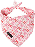 ARING PET Valentine's Day Dog Bandana, Cute Pink Bow Pet Bandanas Scarf by ARINGPET