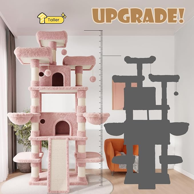 SHA CERLIN 81 Inches Extra Large Cat Tree - Image 3