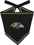 Pets First NFL Baltimore Ravens TIE Bandana, Size Large/X-Large. Dog Bandana by PETSFIRST