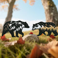 Bear Metal Garden Stakes Yard Decor, Lawn Ornaments by RNGMSI