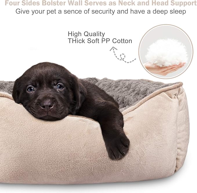 JOEJOY Rectangle Dog Bed for Large Medium Small Dogs Machine Washable Sleeping - Image 4